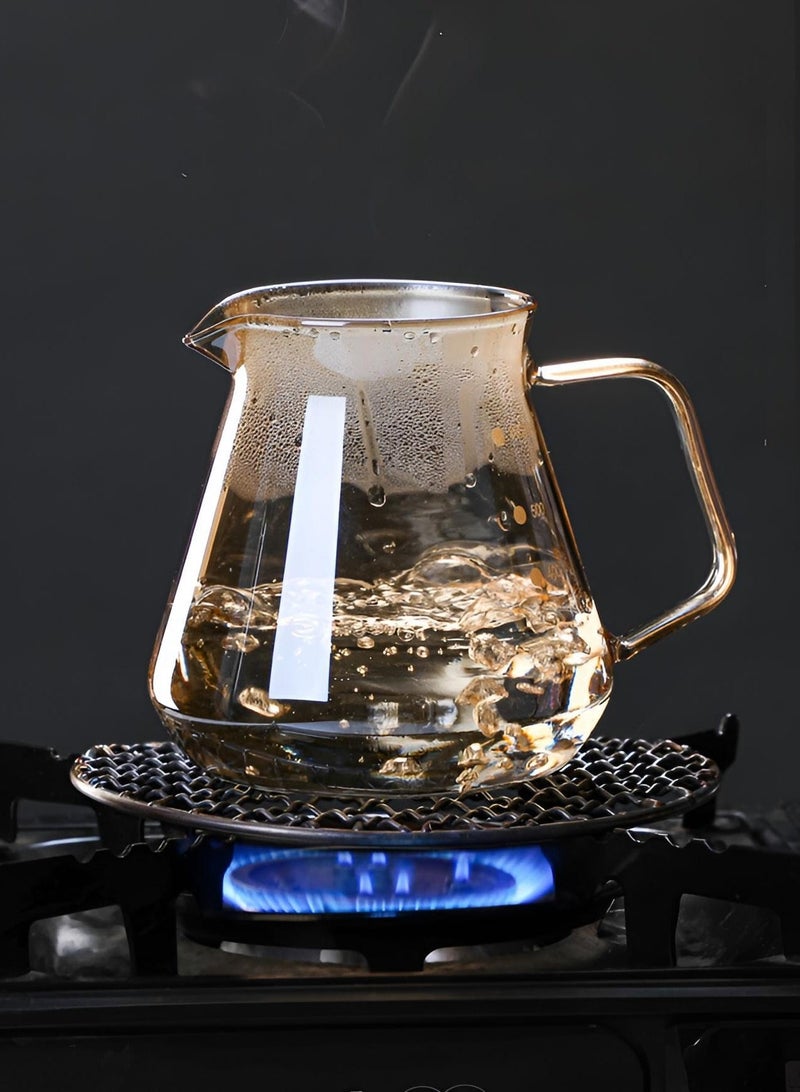 Coffee Maker Drip Set Of 3 With Filter Clear 500ml Pot Glass Brown - Image 5