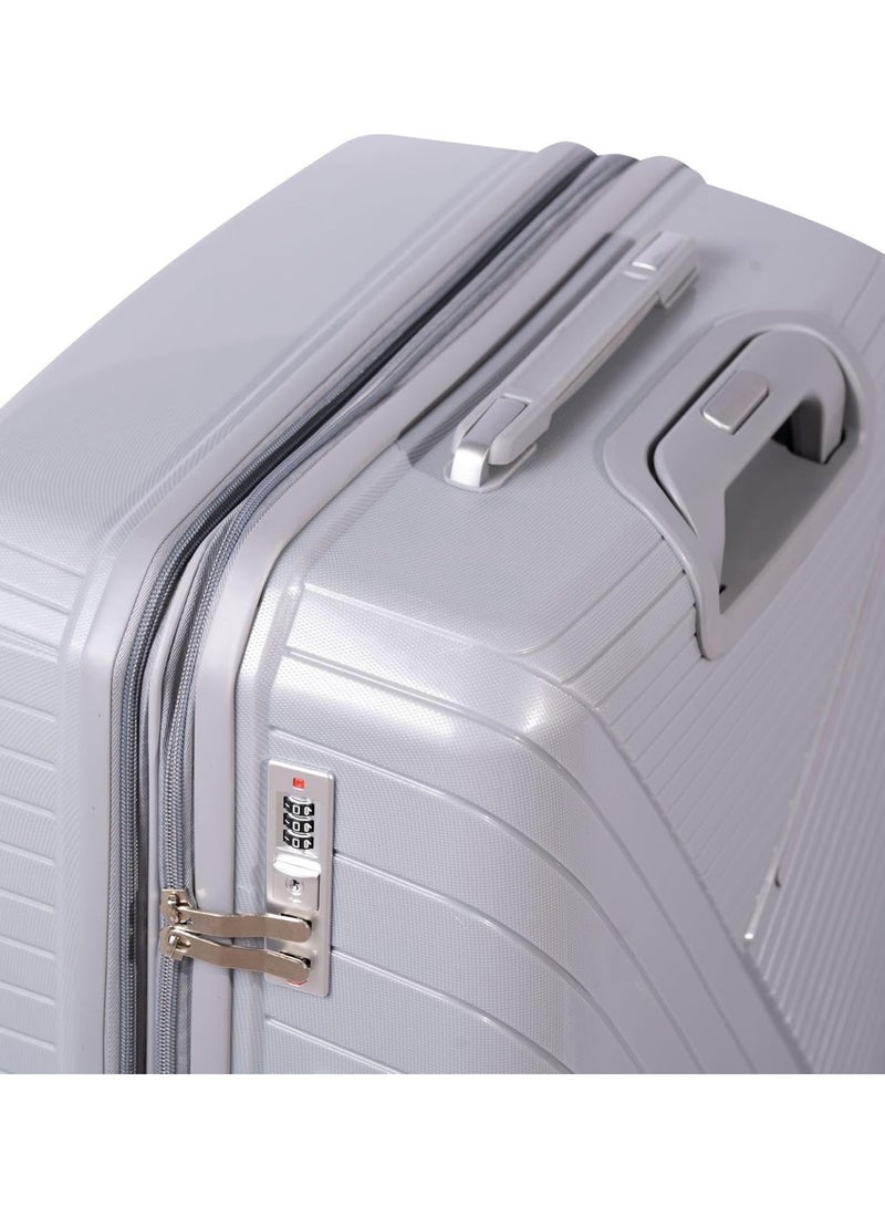 Expandable Travel Suitcase 60 cm with Spinner Wheels, Durable Polypropylene Luggage, Steel Frame Structure for Secure Travel - Image 3