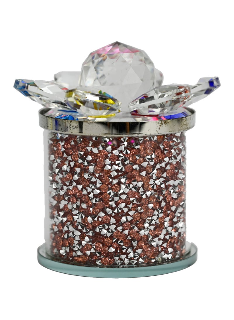 Crystal Container With Lid, Fancy Lotus Storage Container, Home Décor, Crystals And Stones Storage Box, Candy Box, Jewellery Box  - Image 2