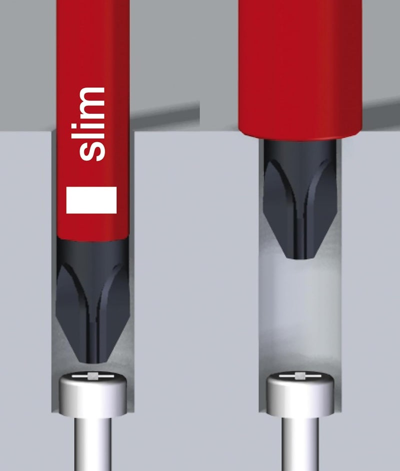 Wiha مجموعة مفكات التحكم في عزم الدوران المعزولة Wiha 28792 مجموعة شفرات SlimLine 16 قطعة 1862 inlb شق Phillips Torx مربع 1000V VDE - Image 4