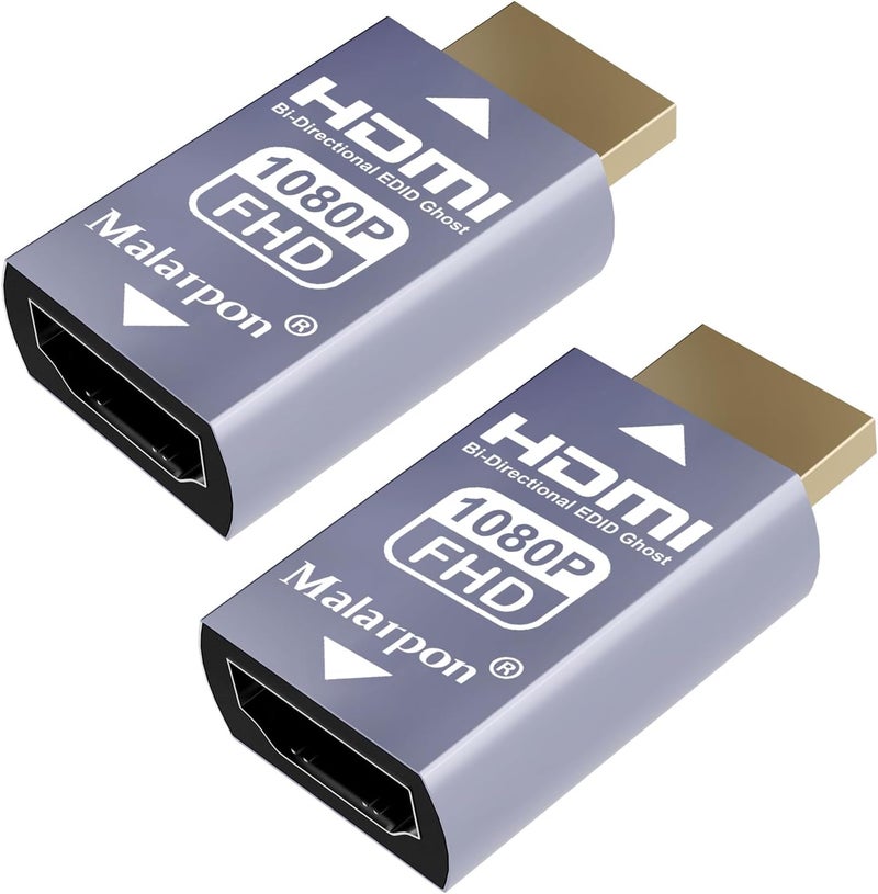 Malarpon Hdmi Edid Emulator Passthrough 3rd Generrtion Aluminum fit Headlesskeep The EDID of The Monitor Active Switches and Extenders 1920x1080@59Hz 2P - Image 1