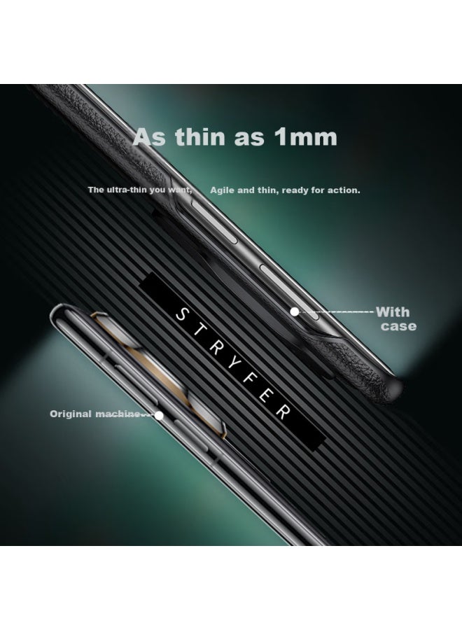Stryfer Genuine Leather Case For Huawei Mate 70 Rs Porsche Design, Full Protection Cover For Huawei Mate 70 Porsche Design, Luxury Porsche Full Body Shockproof Case For Men - Classic Black - Image 2
