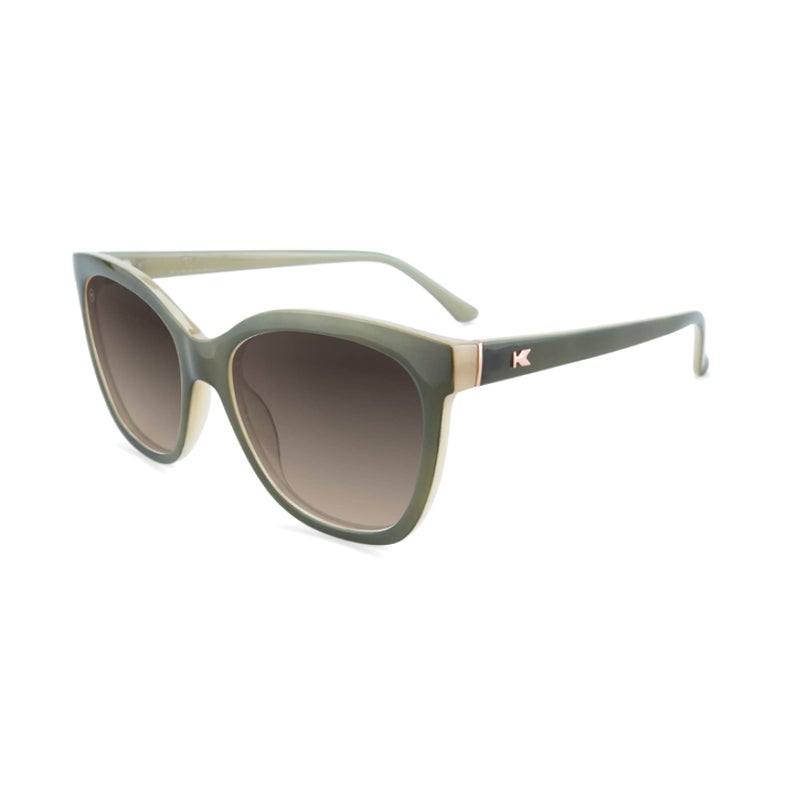 Knockaround Deja Views Polarized Sunglasses for Women - Impact Resistant Lenses & Full UV400 Protection, Coastal Dunes Green/Amber Gradient - Image 1
