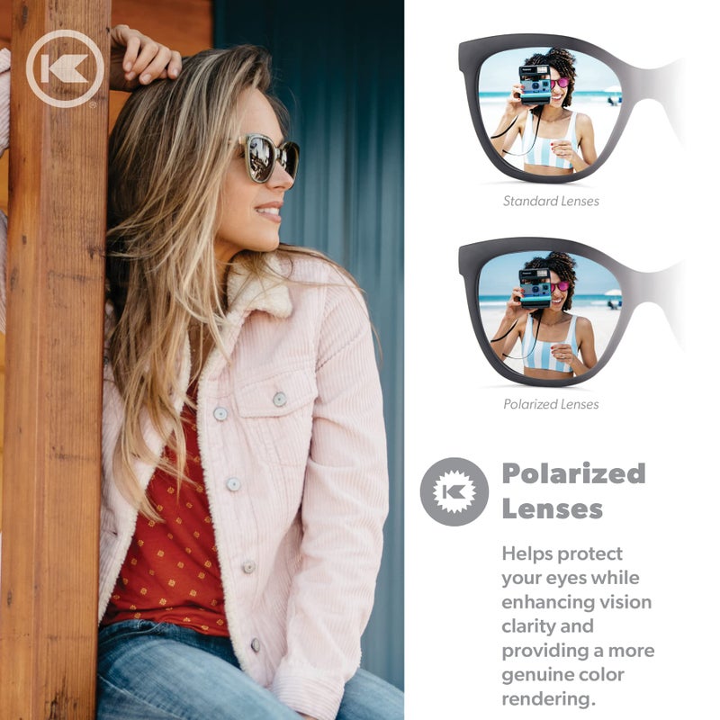 Knockaround Deja Views Polarized Sunglasses for Women - Impact Resistant Lenses & Full UV400 Protection, Coastal Dunes Green/Amber Gradient - Image 4