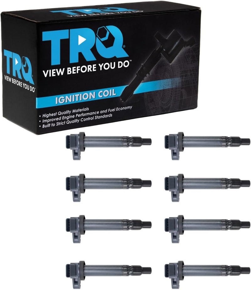 TRQ 8pc Engine Ignition Coil Kit Set for 2008-2011 Lexus GS460 V8 4.6L - Image 1