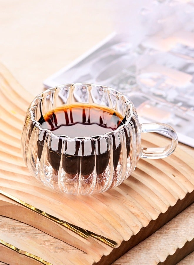 Glass coffee mug with pink bow,coffee cup with handle - Image 4