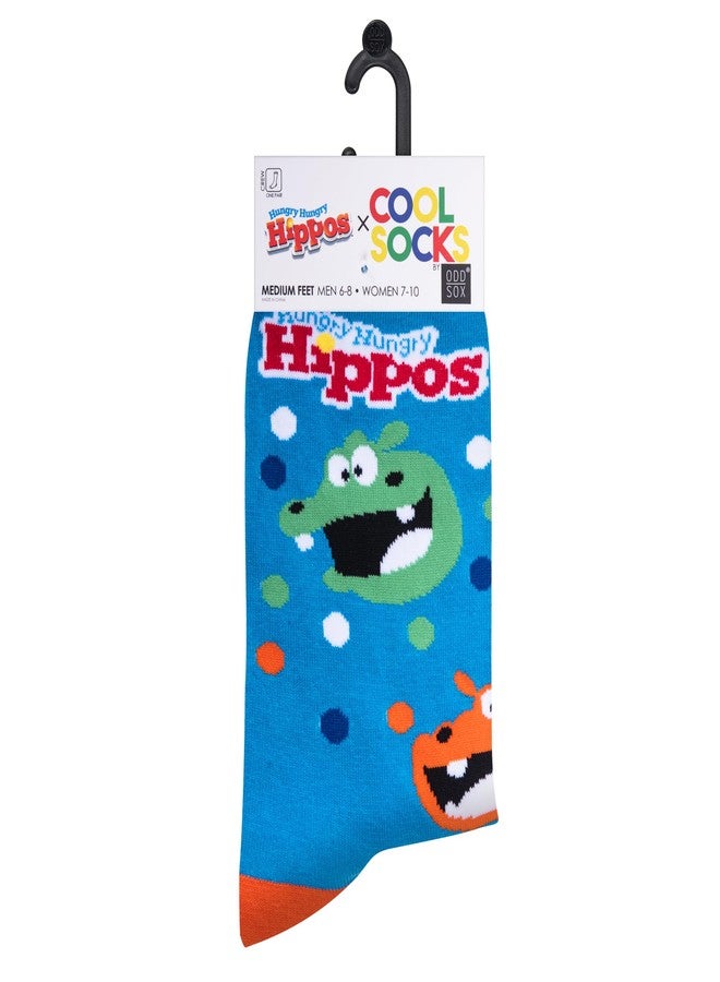 Odd Sox جوارب رائعة، جوارب نسائية برسومات مرحة ومبتكرة، فرس النهر الجائع، للكبار - Image 5