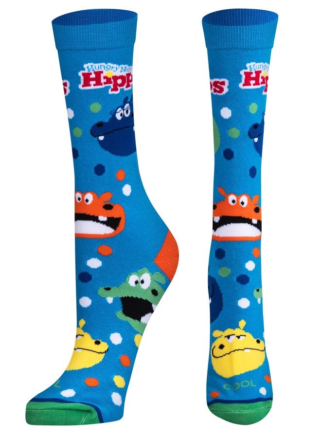 Odd Sox جوارب رائعة، جوارب نسائية برسومات مرحة ومبتكرة، فرس النهر الجائع، للكبار - Image 2