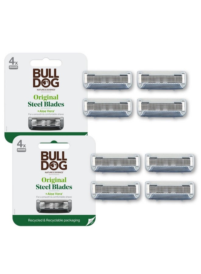 Bulldog Mens Skincare and Grooming Original Razor Blades Refills for Men, 8 Count - Image 1