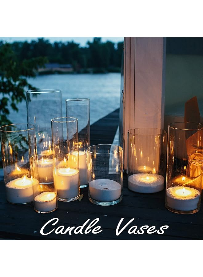 erorex Clear Glass Cylinder Vase H 20 Inch D 4 Inch Multiple Size Choices Glass Flower Vase Centerpieces Hurricane Floating Candle Holder Vase - Image 4