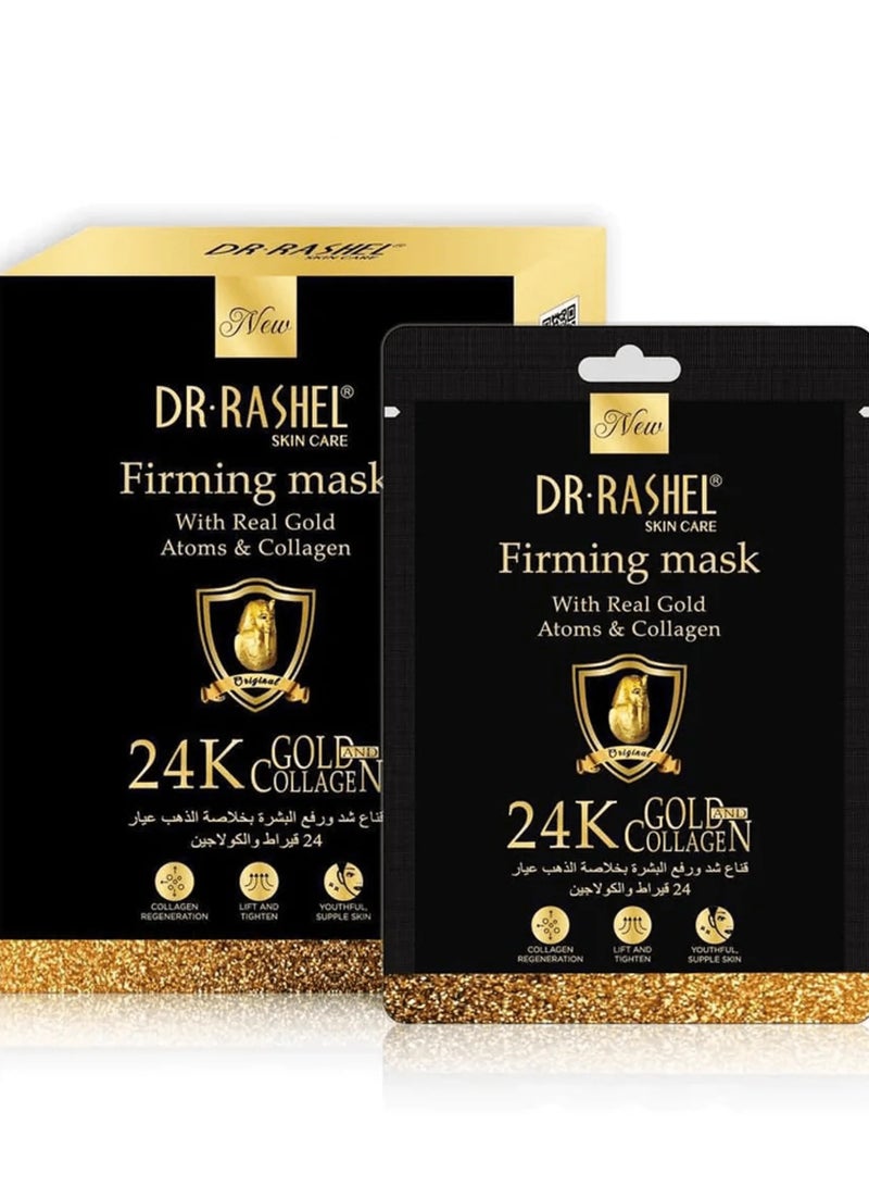 DR. RASHEL 24K Gold Collagen Firming Mask Sheet-10Pcs×25g