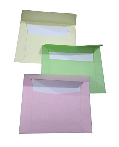 IMPRINT Mini Paper Envelopes and Blank Cards, Pack of 100, Assorted Colour - Image 3