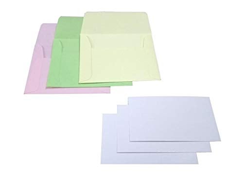 IMPRINT Mini Paper Envelopes and Blank Cards, Pack of 100, Assorted Colour - Image 1