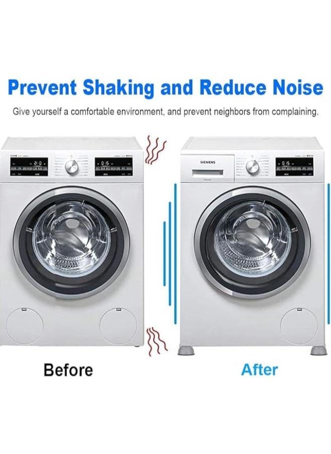 EasyLife 4 Pieces Noise Cancelling Washing Machine Support, Washer And Dryer Anti-Vibration Pads, Slip Anti Vibration and Noise Reducing Rubber Washing Machine Feet Pads  - Image 2