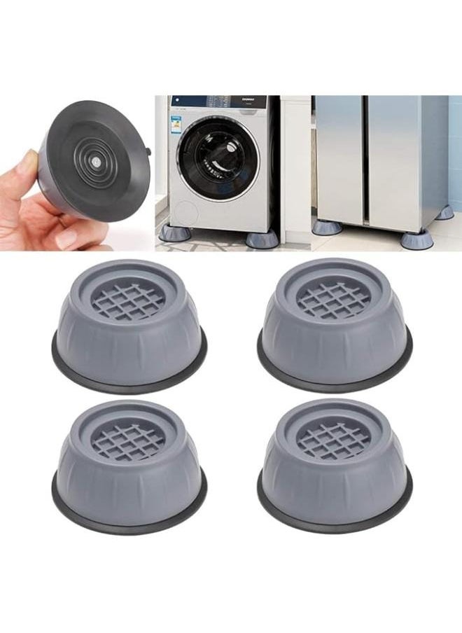 EasyLife 4 Pieces Noise Cancelling Washing Machine Support, Washer And Dryer Anti-Vibration Pads, Slip Anti Vibration and Noise Reducing Rubber Washing Machine Feet Pads  - Image 1