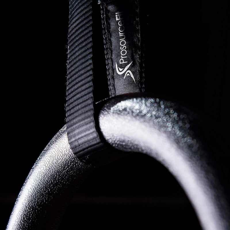 ProSourceFit Fitness Gymnastics Rings with Straps for Total Body Conditioning at Home - Image 5