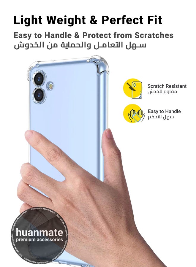 huanmate 2 in 1 Samsung Galaxy A06 Protection Pack - Ultra Clear Shockproof Case & Edge-to-Edge Screen Protector, 360 Degree Protection, Back Cover & Screen Protector for Samsung Galaxy A06 - Image 3