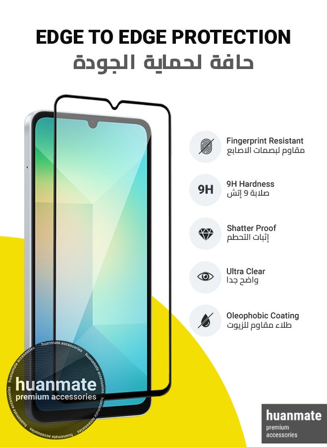 huanmate 2 in 1 Samsung Galaxy A06 Protection Pack - Ultra Clear Shockproof Case & Edge-to-Edge Screen Protector, 360 Degree Protection, Back Cover & Screen Protector for Samsung Galaxy A06 - Image 4