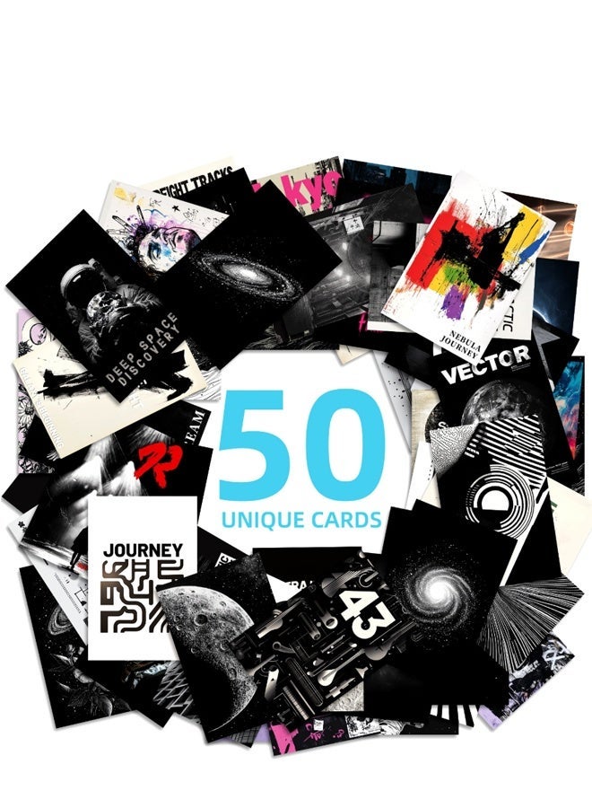 BF HOME 50 New Creative Planet Fall Series Wall Background Decoration Cards, Glossy Cardstock Printing, Wall Posters, Postcards Set, Home Decor Gift - Image 2