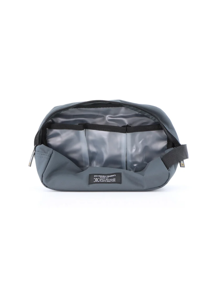NATIONAL GEOGRAPHIC  National Geographic Mutation Toiletry Bag Grey, Travel Pouch, Everyday Kit, Portable Organizer Sustainable Bag for Men and Women, School Travel College  | Best Price UAE