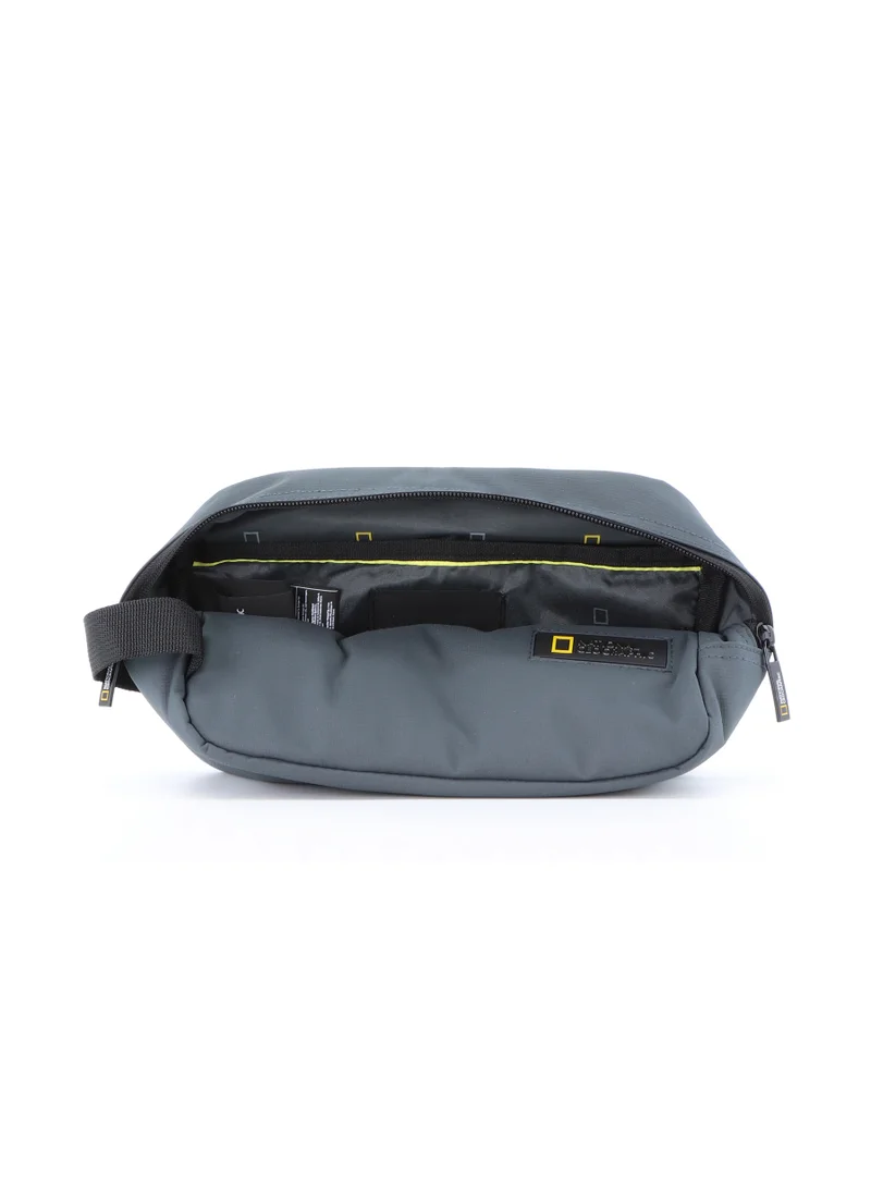 NATIONAL GEOGRAPHIC  National Geographic Mutation Toiletry Bag Grey, Travel Pouch, Everyday Kit, Portable Organizer Sustainable Bag for Men and Women, School Travel College  | Best Price UAE