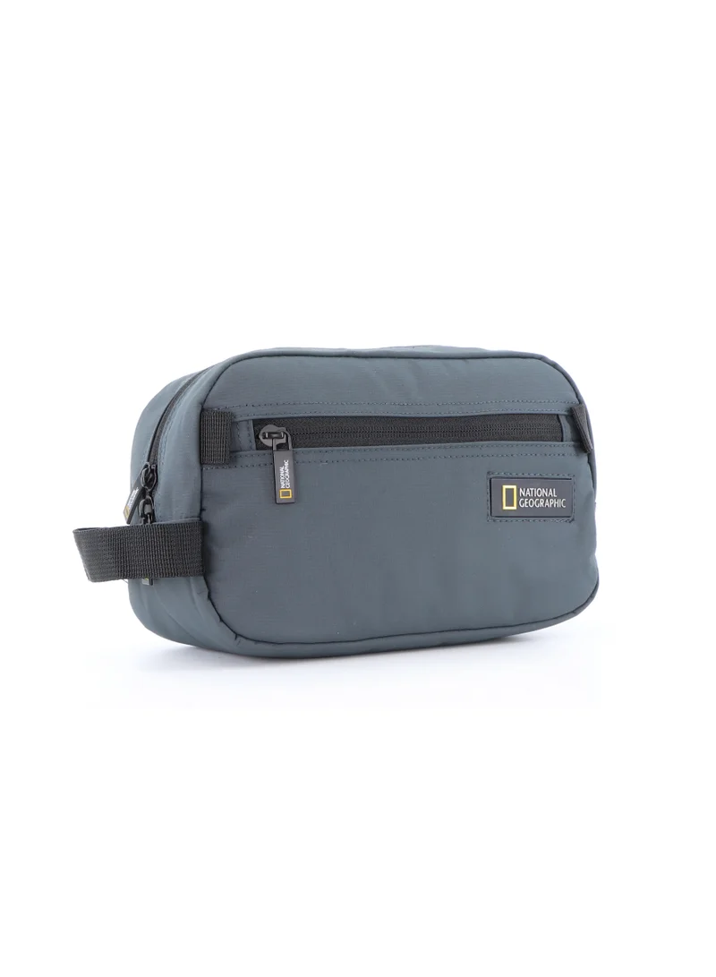 NATIONAL GEOGRAPHIC  National Geographic Mutation Toiletry Bag Grey, Travel Pouch, Everyday Kit, Portable Organizer Sustainable Bag for Men and Women, School Travel College  | Best Price UAE