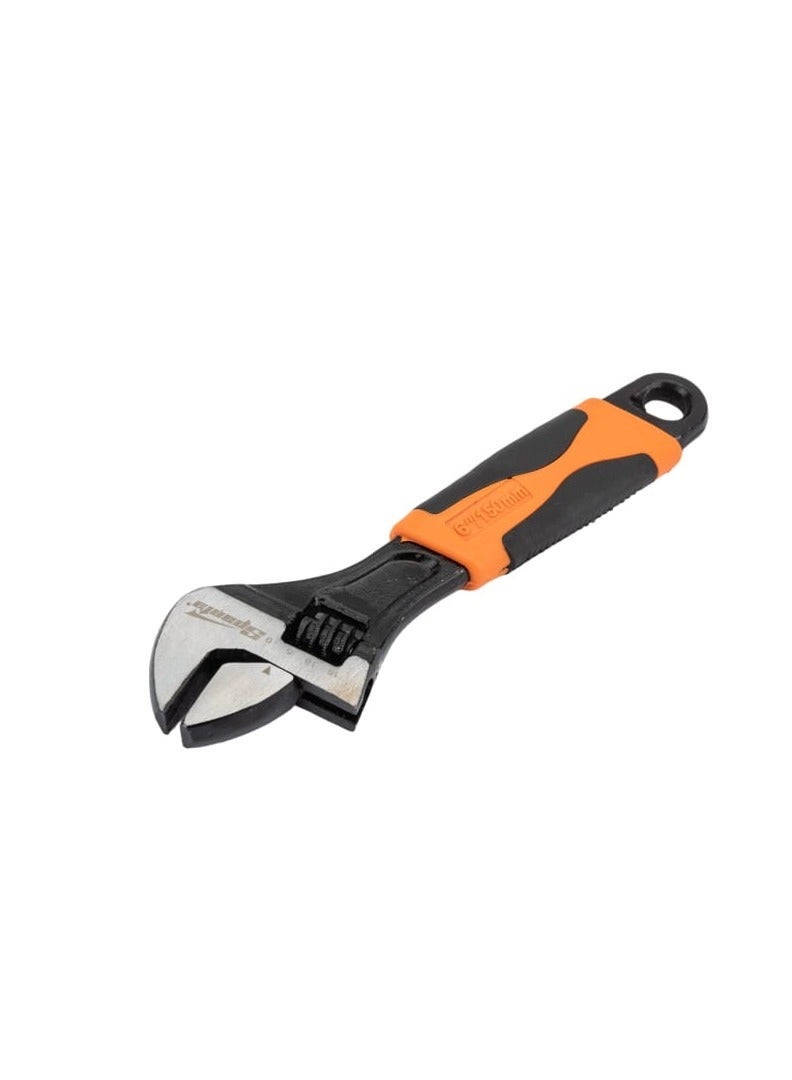 Sparta 6-Inch Adjustable Wrench (150mm), Chrome Adjustable Spanner with Non-Slip Soft Grip Handle for Plumbing, Home Repairs, Automotive Maintenance and DIY Projects - Image 2