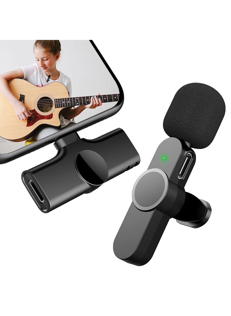 Generic Type-C Wireless Lavalier Microphone for Recording, YouTube, Facebook Live, Vlog - Noise Cancelling Wireless Mic for Android, iPhone, Tablet, PC (No App/Bluetooth Needed)  - Image 2