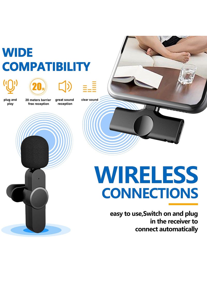 Generic Type-C Wireless Lavalier Microphone for Recording, YouTube, Facebook Live, Vlog - Noise Cancelling Wireless Mic for Android, iPhone, Tablet, PC (No App/Bluetooth Needed)  - Image 4