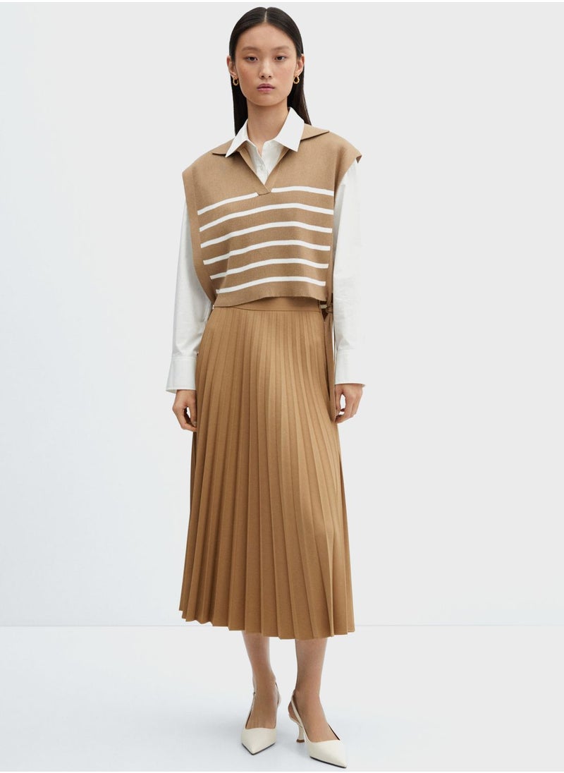 MANGO - Plisse High Waist Skirt - Image 1