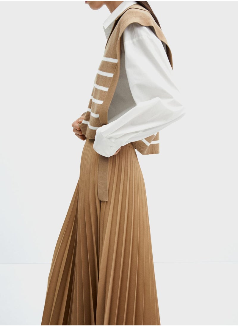 MANGO - Plisse High Waist Skirt - Image 1