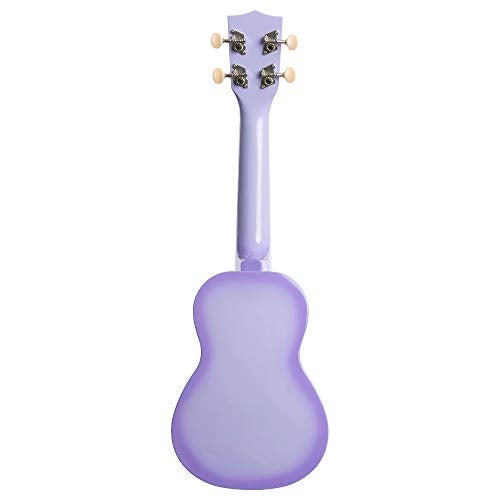 Kala Purple Burst Dolphin Makala Soprano Ukulele - MK-SD/PLBURST Bundle with a Tuner and Lumintrail Polishing Cloth - Image 5