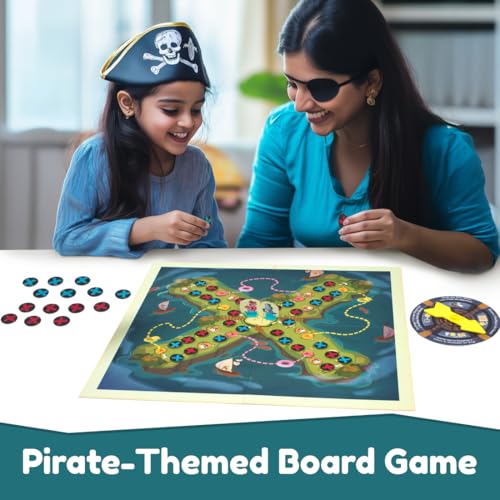 Bloomingo Board Game - Pirate's Paradise: Exciting Pirate Treasure Hunt Adventure Game for Kids & Adults; Explore the Island Collect Skullings and Win; Birthday Gift for Ages 6,7,8,9,10,11,12 & More - Image 3