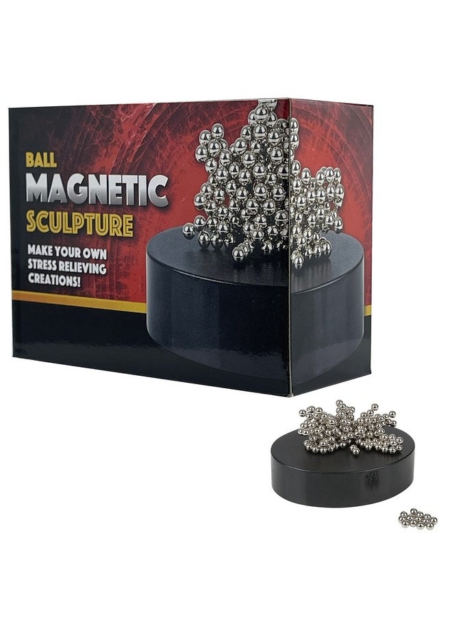 The Dreidel Company The Dreidel Company Magnetic Sculpture Building Blocks, Create Your Own Masterpiece, Development and Stress Relief, 3.5" Inch (Ball)  - Image 1