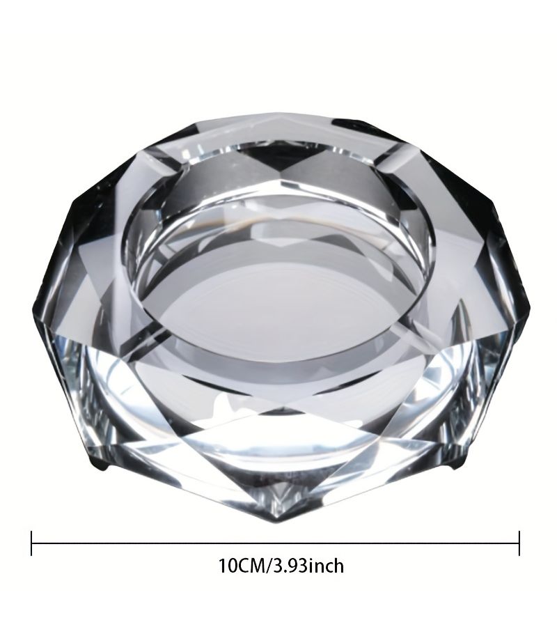 Transparent Crystal Ashtray Cigar Holder Decorative Home Commercial Use - Image 4