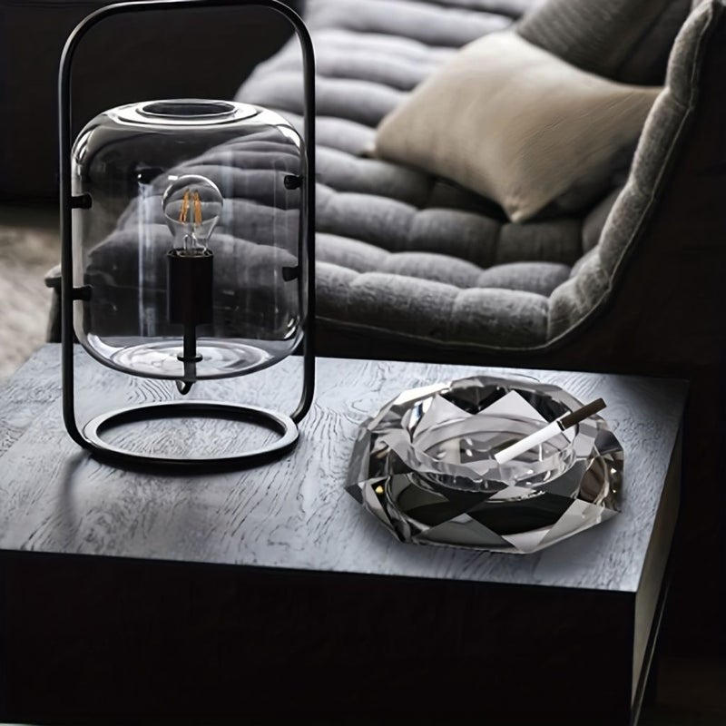 Transparent Crystal Ashtray Cigar Holder Decorative Home Commercial Use - Image 3