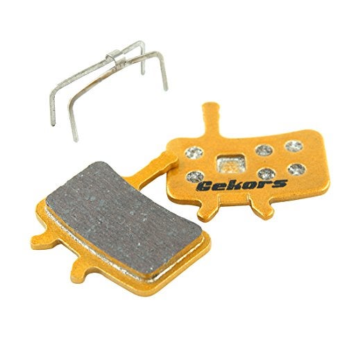 Gekors Metallic Bicycle Disc Brake Pads for Avid BB7/All Juicy, 1 Pair with a Spring, Golden - Image 2