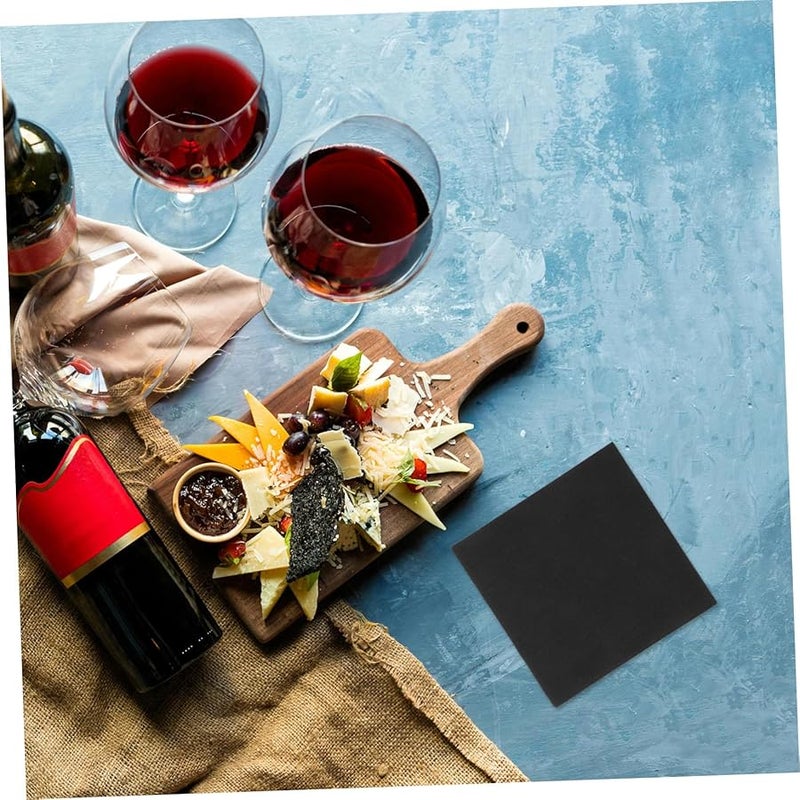 50 Pcs Black Disposable Table Napkins For Wedding Holiday Party Guests Hotel Dining - Image 5