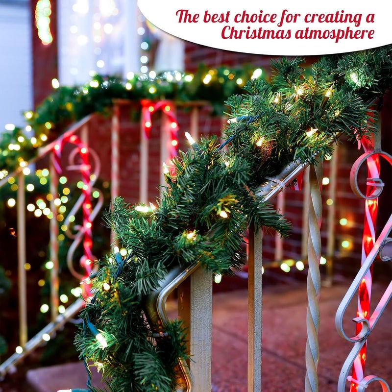 eBoot 4 Pieces 656 Feet Christmas Garland Christmas Decorations Outdoor Non Lit Soft Green Holiday Decor Artificial Green Soft Garland Christmas Indoor Garland for Home Party Door Tree Garden Wedding - Image 4