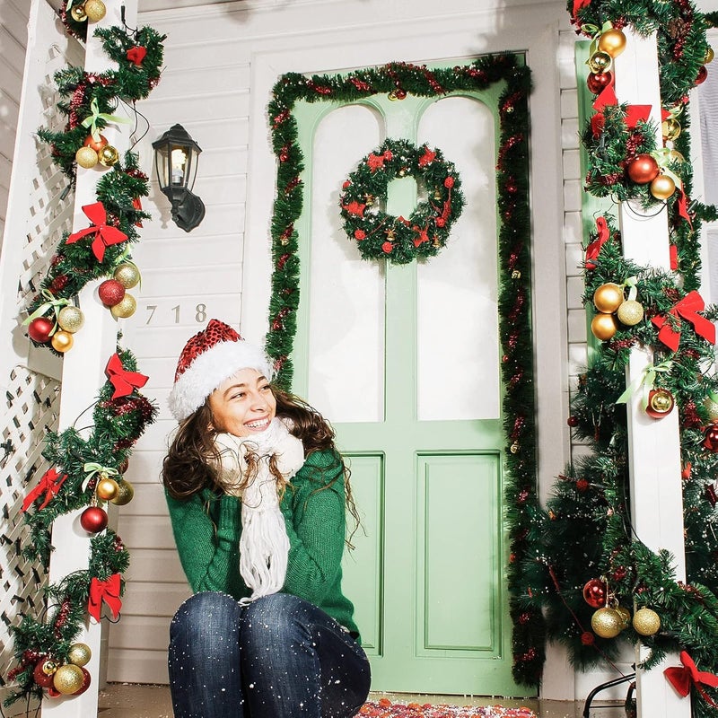 eBoot 4 Pieces 656 Feet Christmas Garland Christmas Decorations Outdoor Non Lit Soft Green Holiday Decor Artificial Green Soft Garland Christmas Indoor Garland for Home Party Door Tree Garden Wedding - Image 5