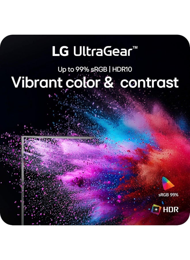 LG 24 inch Ultragear FHD (1920 x 1080) IPS Gaming Monitor, 144Hz (O/C), 1ms MBR, NVIDIA G-Sync Compatible, AMD FreeSync, HDR10, HDMI, DisplayPort, Slim Stand, 24G411A-B black - Image 3