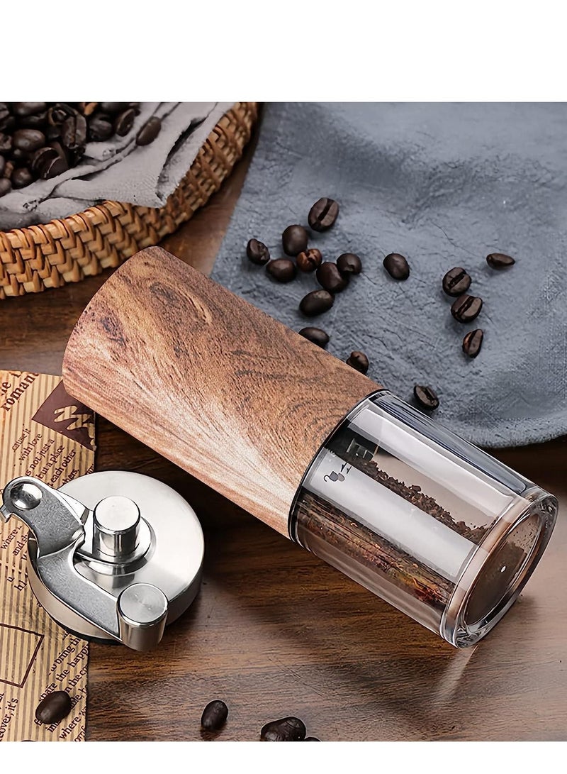 ايكي ايك مطحنة القهوة اليدوية، مطحنة حبوب القهوة المحمولة، مطحنة حبوب القهوة الخزف، مطحنة القهوة القابلة للتعديل بالسمك، سعة حبوب القهوة 25 غرام للمنزل/المكتب/السفر/التخييم/المطبخ/هدية - Image 4