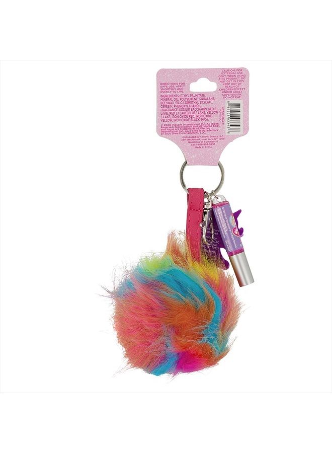 JoJo Siwa Unicorn Rainbow Pom Lip Gloss Keychain - Image 5