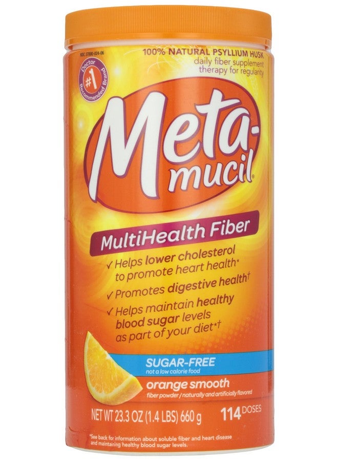 Metamucil Metamucil, Smooth Texture, Sugar Free, Orange,Powder, 23.4 oz - Image 1
