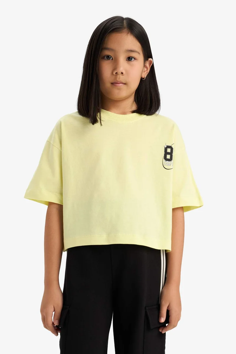 ديفاكتو Girl Oversize Number Patterned T-Shirt