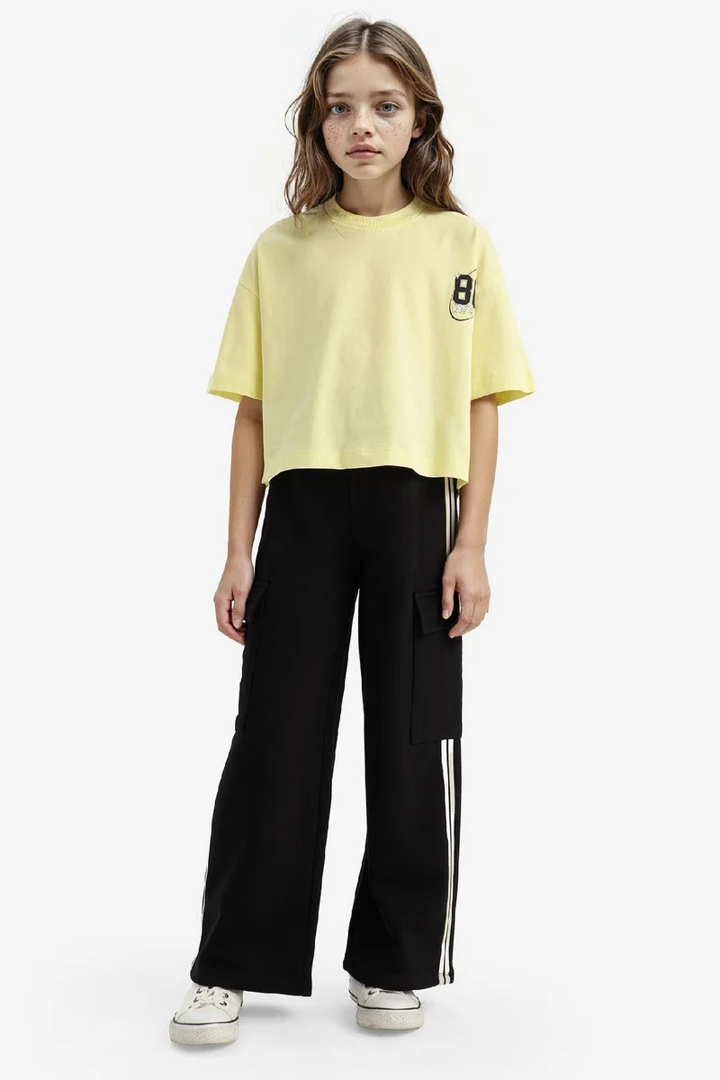 ديفاكتو Girl Oversize Number Patterned T-Shirt