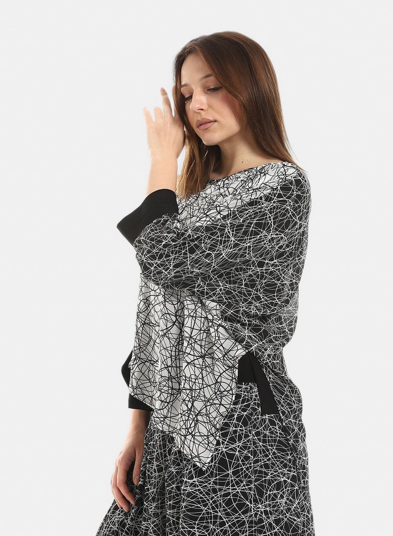 Fazzali Patterned Chiffon Top - Image 3