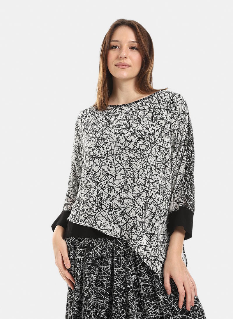 Fazzali Patterned Chiffon Top - Image 1