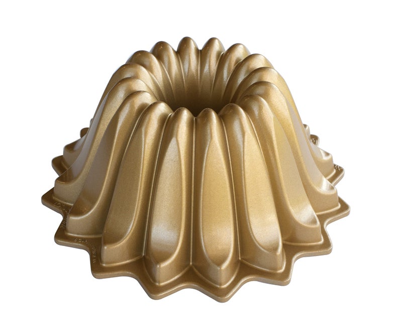 NORDIC WARE Nordic Ware Lotus Bundt Pan Gold 5 Cup Capacity 