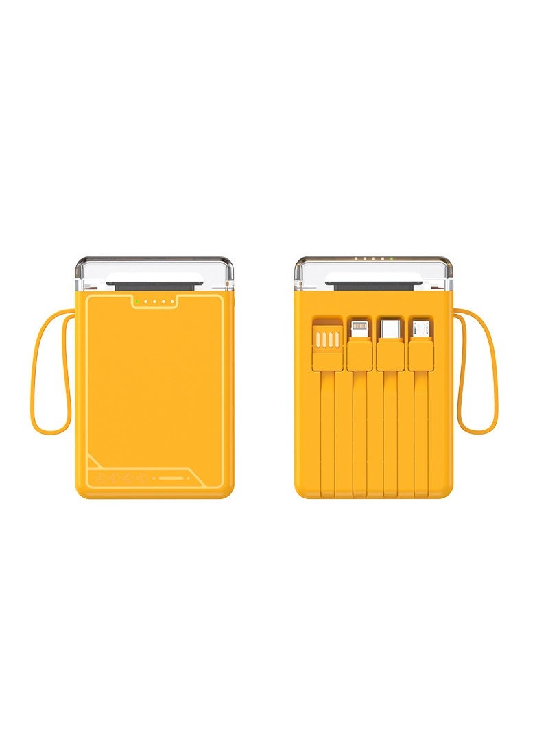 General - Power Bank 20000mAh Original Small Power Bank Power Bank Mini Size Equipped with 4 Wire Lanyard LED Light Digital Power Display iphone+type-c+Micro+USB - Image 1